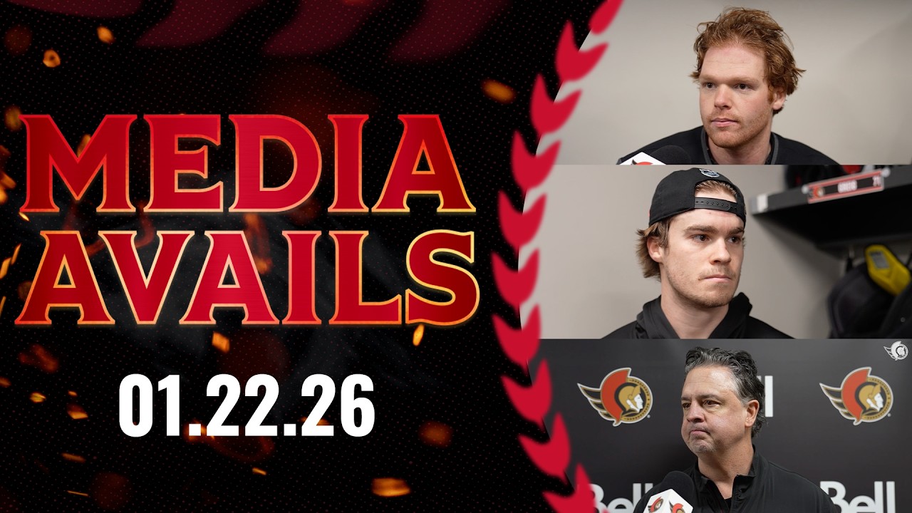 Ridly Greig, Stephen Halliday, Travis Green Pregame Media vs NSH