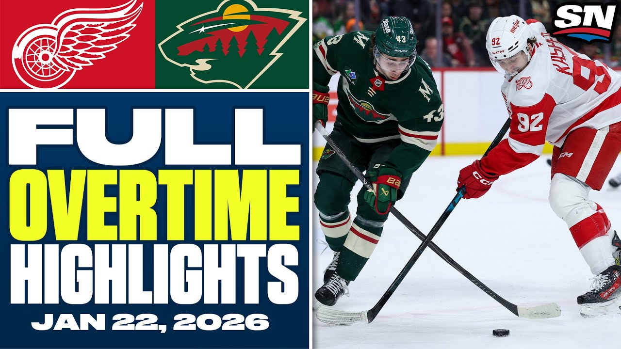 Detroit Red Wings at Minnesota Wild | FULL Overtime Highlights - January 22, 2026