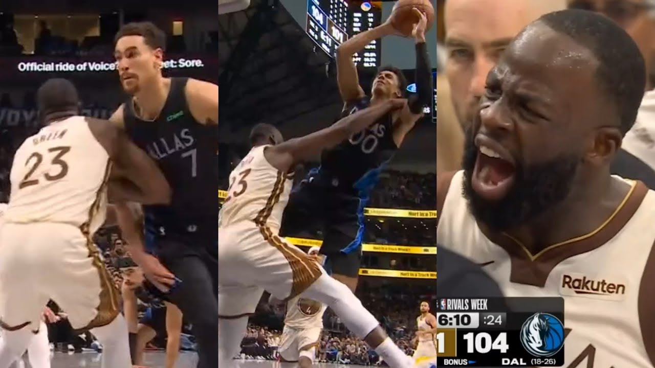 Draymond Green has 2 hard fouls in 30 seconds on Mavs and was heated with refs