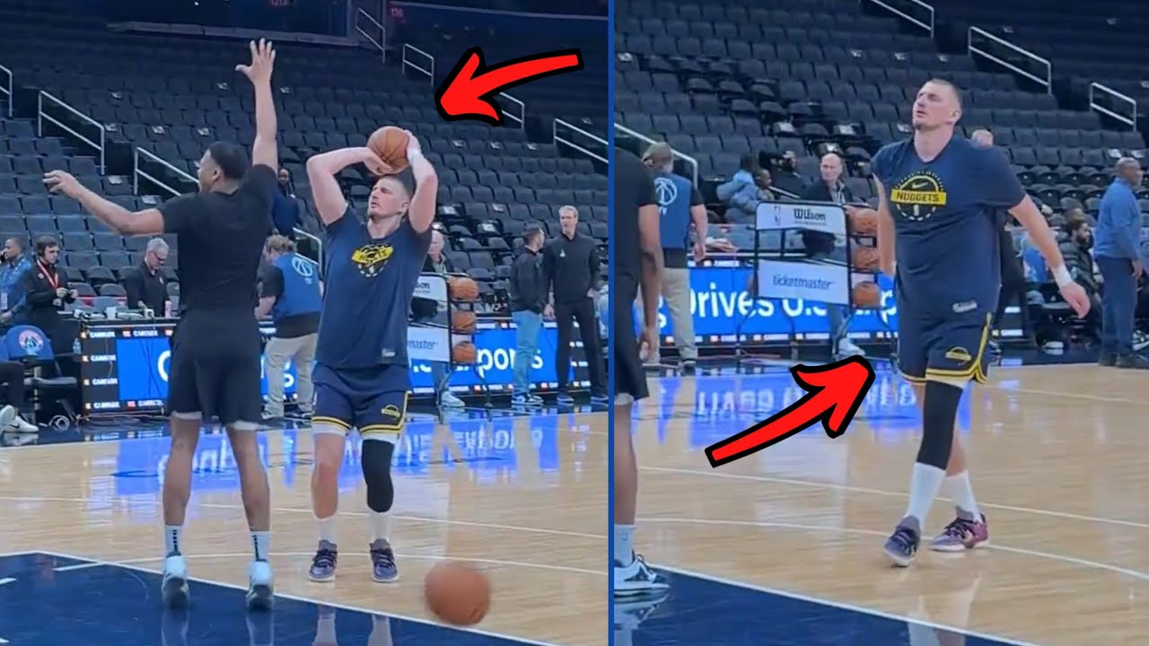 Nikola Jokic Pregame Shooting Routine Ahead of Denver Nuggets vs. Wizards! Still Out W/ Knee Injury!