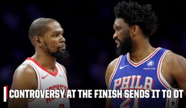 CONTROVERSIAL ENDING to Rockets-76ers as no-call for goaltending sends it to OT | NBA on ESPN