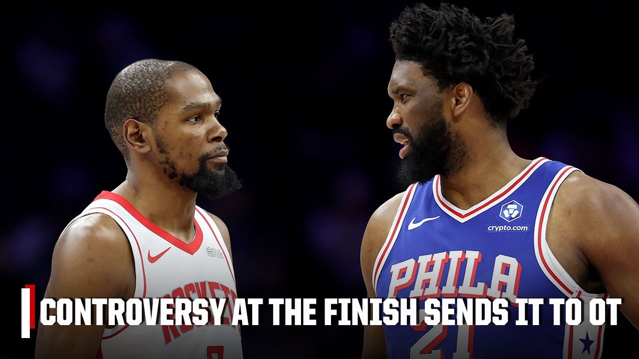 CONTROVERSIAL ENDING to Rockets-76ers as no-call for goaltending sends it to OT | NBA on ESPN