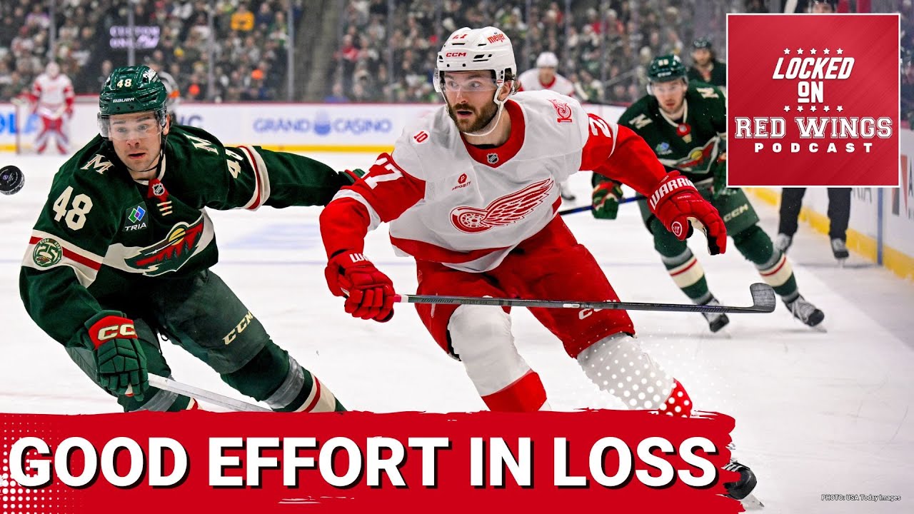 Red Wings show tremendous heart, but leaky goaltending costs them extra point vs the Minnesota Wild