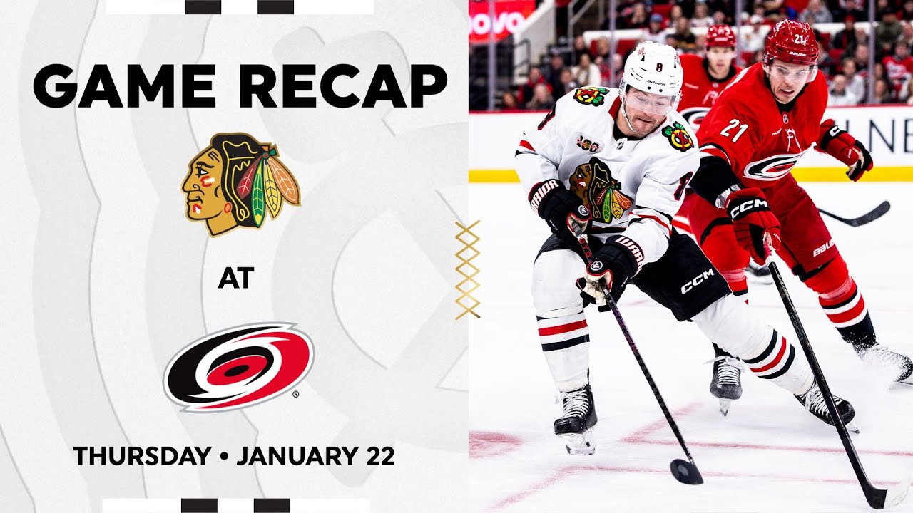 Blackhawks at Hurricanes Game Highlights | 1.22.26