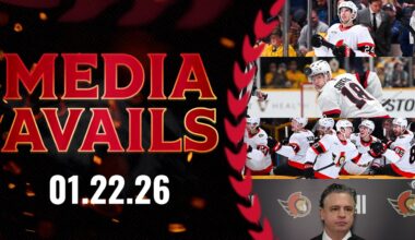 Stephen Halliday, Dylan Cozens, Tim Stützle, Travis Green Postgame Media vs NSH