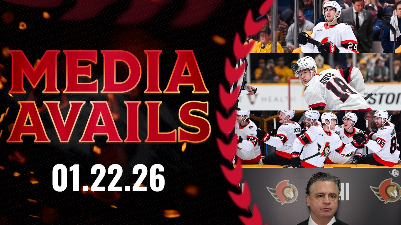 Stephen Halliday, Dylan Cozens, Tim Stützle, Travis Green Postgame Media vs NSH