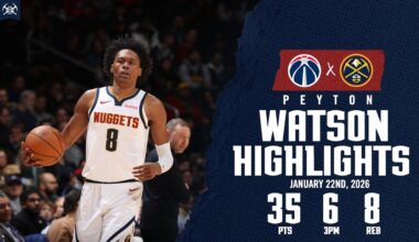 Peyton Watson CAREER-HIGH Game ‼️ | Highlights vs. WAS
