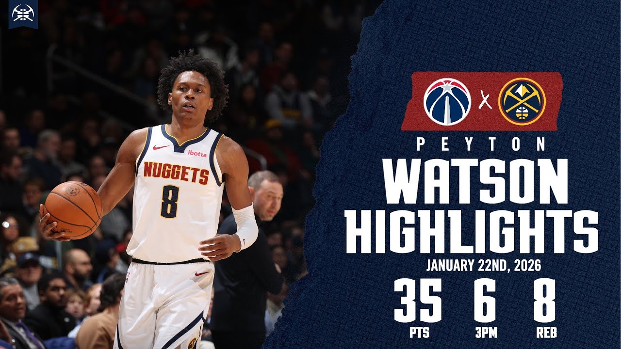 Peyton Watson CAREER-HIGH Game ‼️ | Highlights vs. WAS