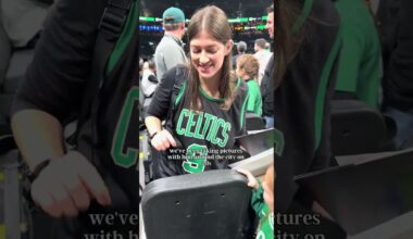 Derrick met one of his biggest fans 💚 #derrickwhite #nba #celtics #shorts