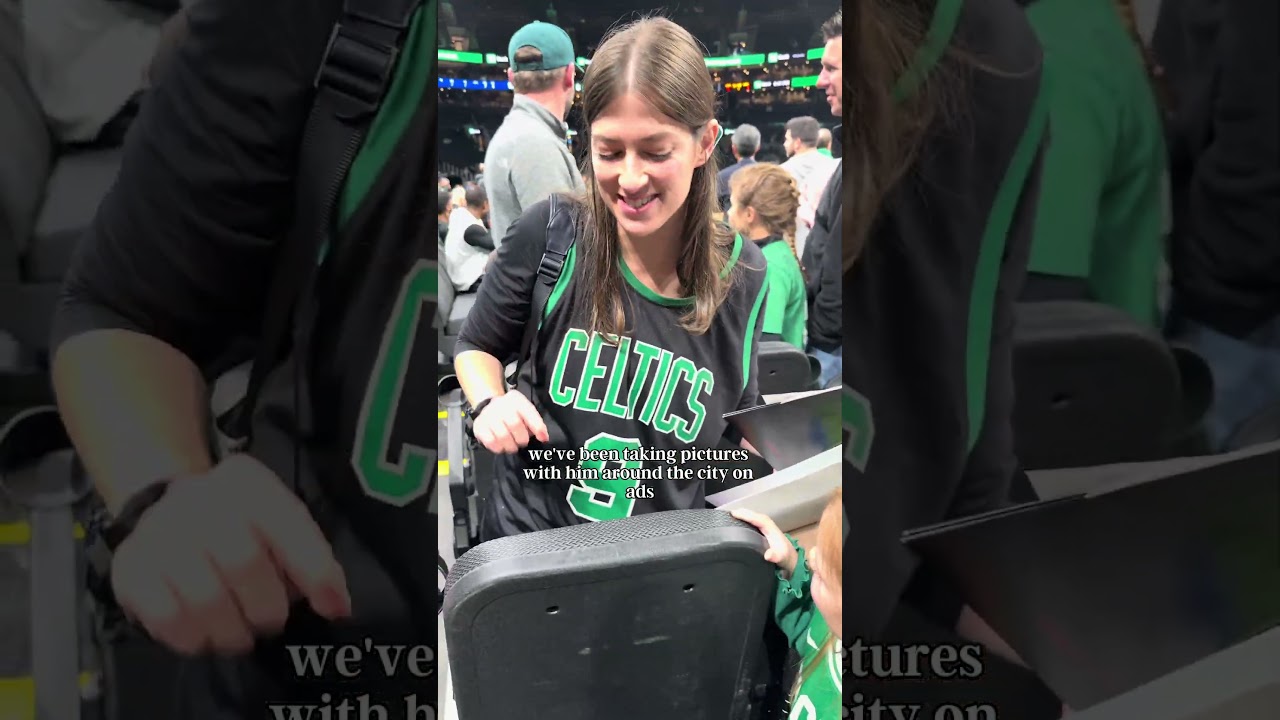 Derrick met one of his biggest fans 💚 #derrickwhite #nba #celtics #shorts