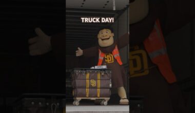 Truck Day in Friar’s Miniverse 📦 #Padres #TruckDay #MLB #Baseball