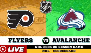 🔴LIVE : Philadelphia Flyers Vs Colorado Avalanche | NHL 2026 | NHL Live SCOREBOARD