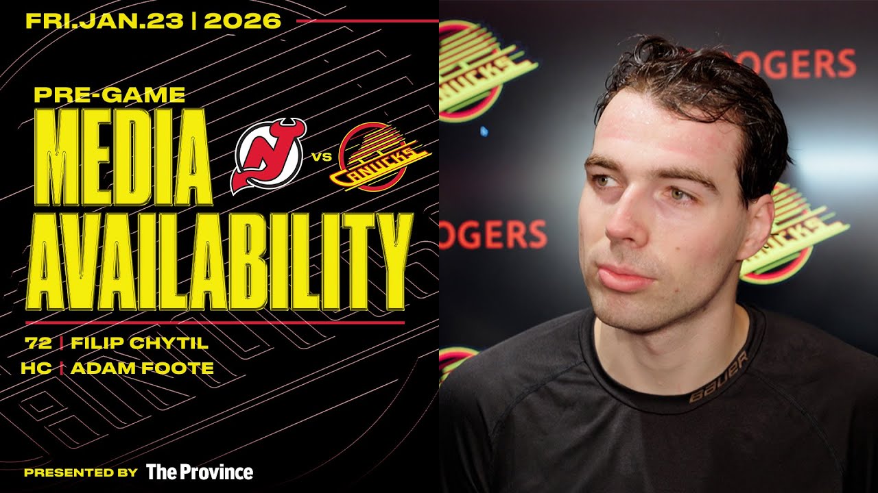 Filip Chytil & Adam Foote Pre-Game Media | Canucks vs. Devils (Jan 23, 2026)