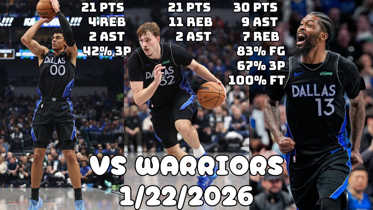 Cooper Flagg Double-Doubled & Naji Had 30 | Dallas Mavericks Team Highlights vs Warriors (1/22/2026)