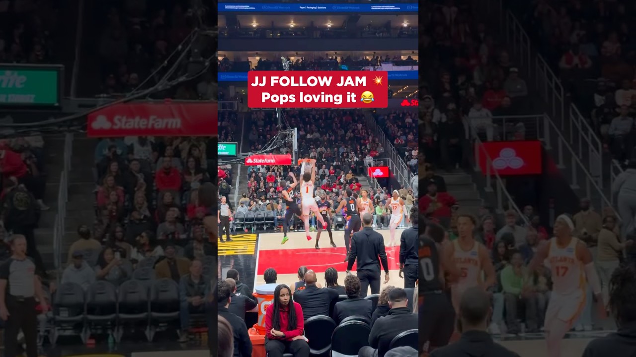 Gotta love these two #nba #jalenjohnson #dunk #hawks