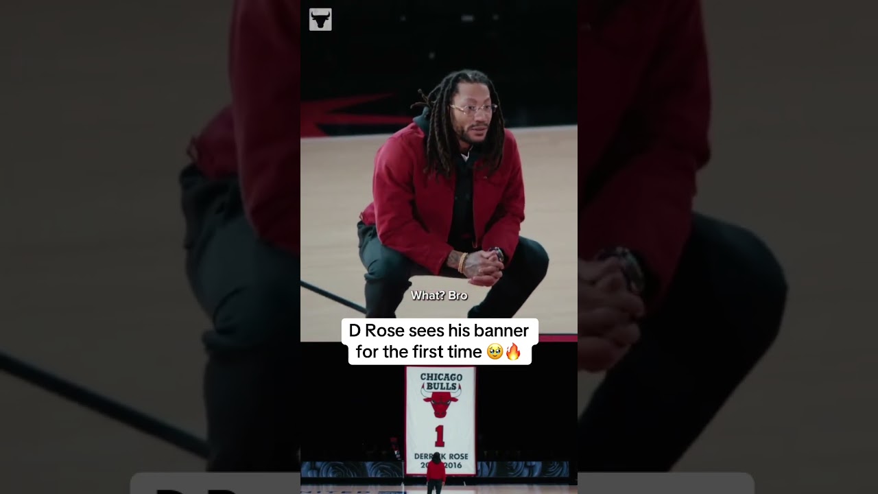 Derrick Rose will be forever immortalized in the Bulls’ rafters Saturday night ❤️ 💯