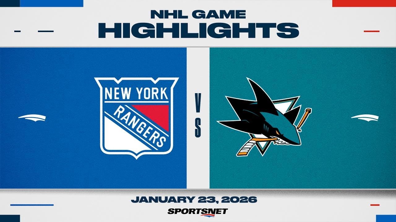 NHL Highlights | Rangers vs. Sharks - January 23, 2026