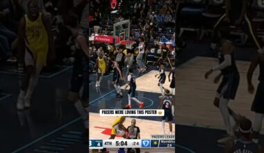 Nesmith drives and throws down the huge poster slam + the Pacers bench loves it 🤩