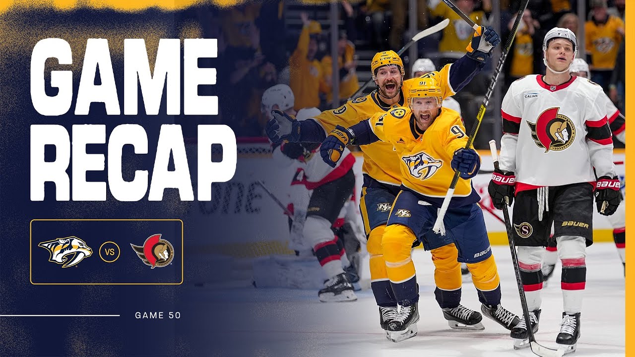 PREDS WIN: Game Highlights vs Ottawa Senators: Jan. 22
