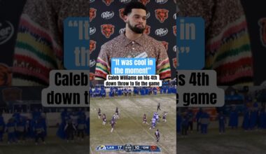 Caleb Williams on his insane throw vs. Rams 👀