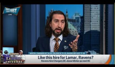 FIRST THINGS FIRST | Nick Wright LOVES Baltimore Ravens HIRING Jesse Minter | NFL