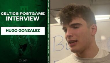 Hugo Gonzalez on hitting CLUTCH three to clinch 2OT | Celtics vs Nets Postgame Interview