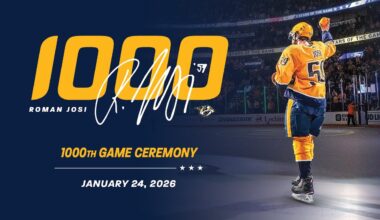 Roman Josi 1,000th Game Ceremony