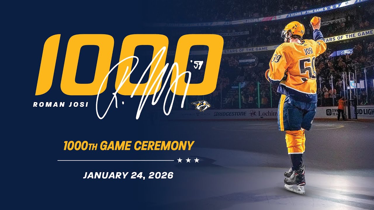 Roman Josi 1,000th Game Ceremony