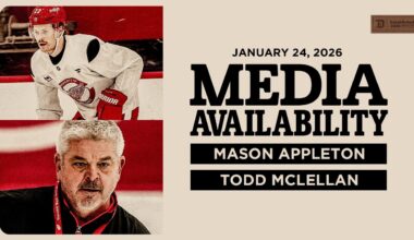 Mason Appleton, Todd McLellan Morning Skate Media @ WPG | Jan. 24, 2026