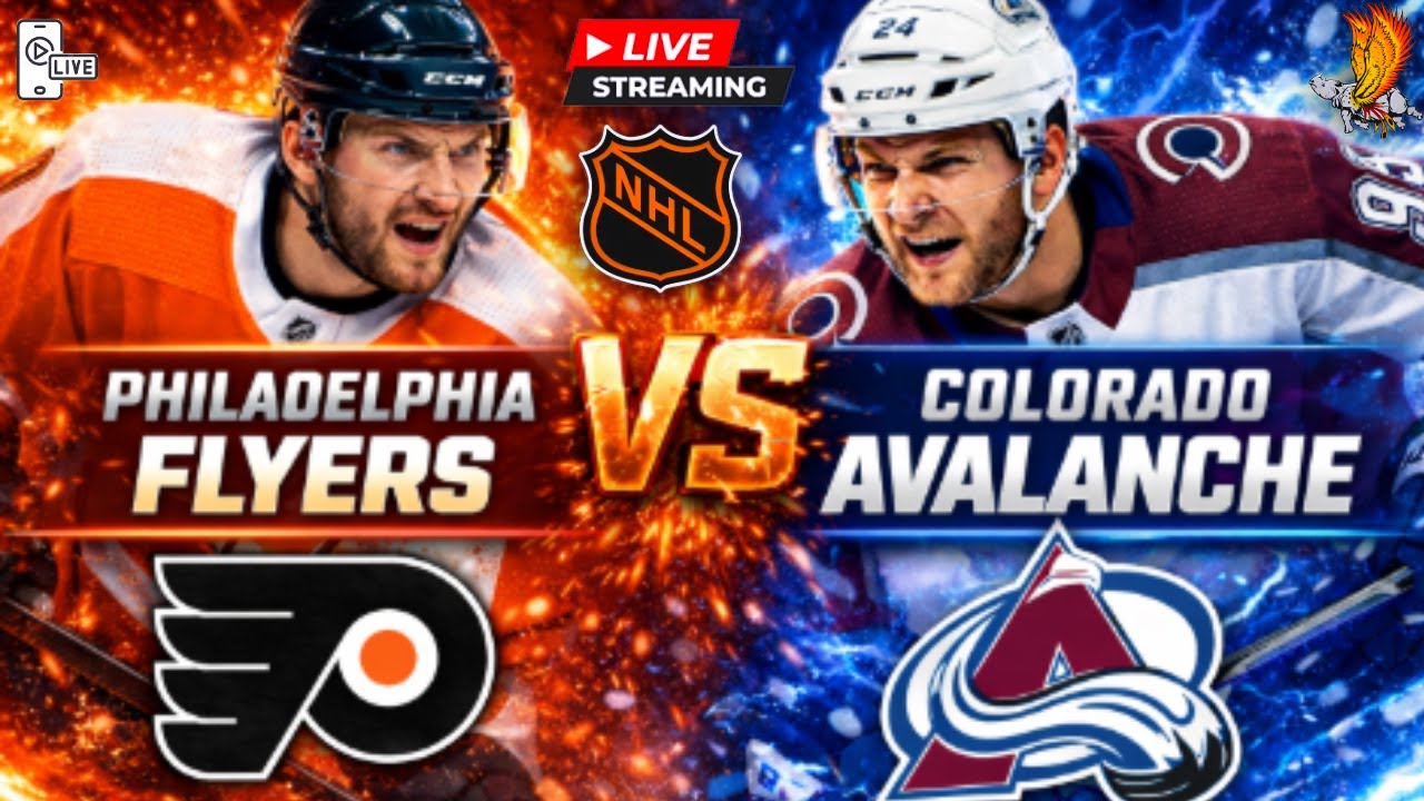 Philadelphia Flyers vs Colorado Avalanche: NHL Vertical LIVE Play by Play and Watch Party