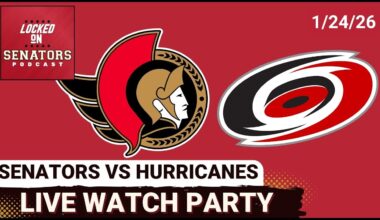 LIVE: Ottawa Senators vs Carolina Hurricanes - NHL Watch Party - January 24, 2026