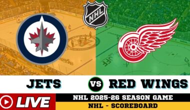 🔴LIVE : Detroit Red Wings Vs Winnipeg Jets | NHL 2026 | NHL Live SCOREBOARD