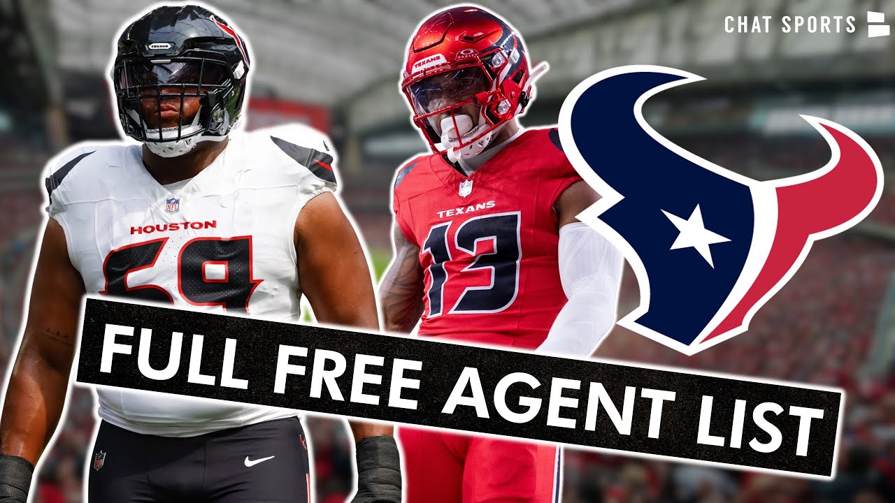 Houston Texans 2026 Free Agents - Full List