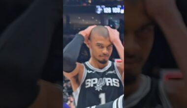 Vic still getting used to the new cut 🤣🧑‍🦲 #spurs #nba #wemby