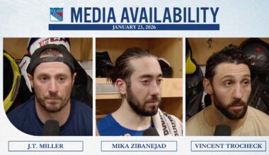 NYR at SJS: Miller, Zibanejad & Trocheck Postgame Media Availability | Jan. 23, 2026