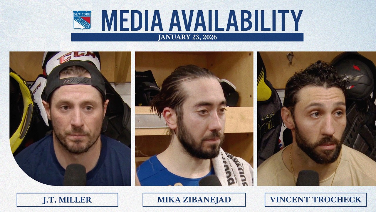 NYR at SJS: Miller, Zibanejad & Trocheck Postgame Media Availability | Jan. 23, 2026