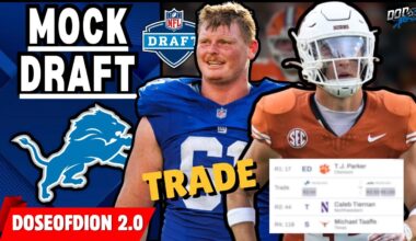 Lions 3-Pick Mock Draft WITH A TRADE | Fixing Detroit’s Biggest Need?