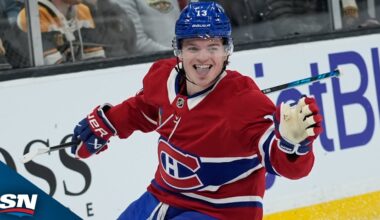 Canadiens' Cole Caufield Nets Second Career Hat Trick vs. Bruins
