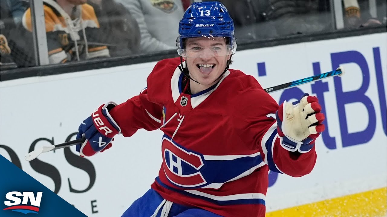 Canadiens' Cole Caufield Nets Second Career Hat Trick vs. Bruins