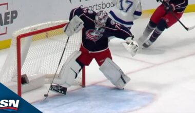 Blue Jackets' Jet Greaves, Isac Lundestrom Combine For Own Goal Vs. Lightning