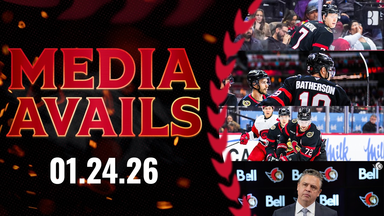 Brady Tkachuk, Drake Batherson, Thomas Chabot, Travis Green Postgame Media vs CAR