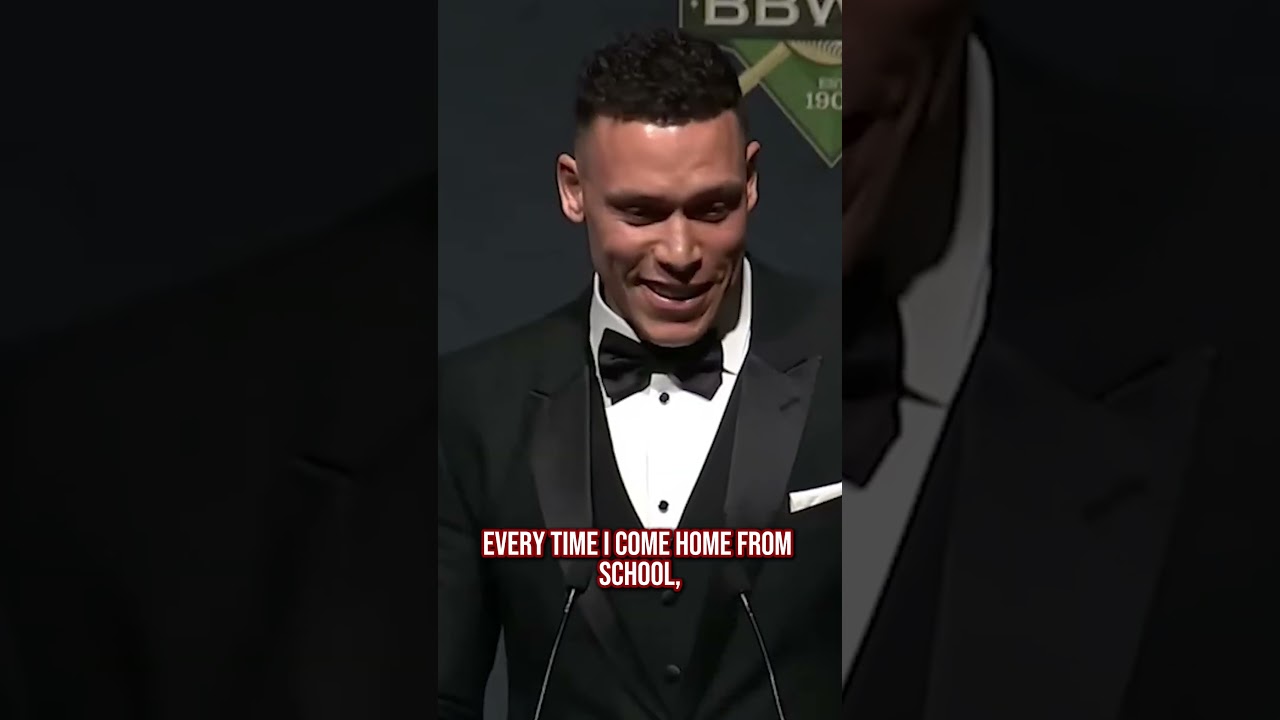 Aaron Judge accepts the 2025 American League MVP Award!