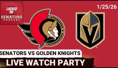 LIVE: Ottawa Senators vs Vegas Golden Knights - NHL Watch Party - January 25, 2026