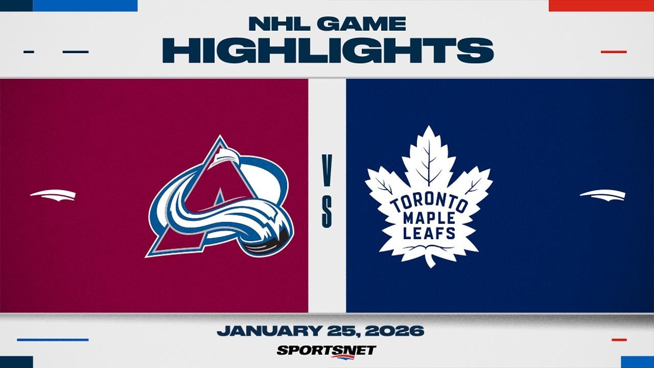 NHL Highlights | Avalanche vs. Maple Leafs - January 25, 2026