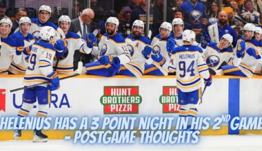 Helenius Leads Sabres, Has 3 Point Night In His 2nd Game - Postgame Thoughts