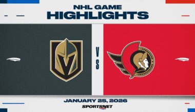 NHL Highlights | Golden Knights vs. Senators - January 25, 2026