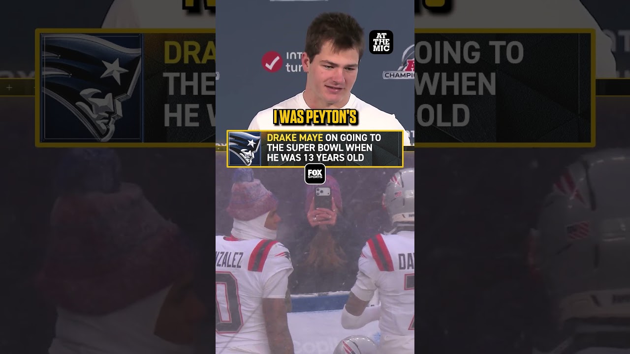 Drake Maye went to Peyton Manning's last game 🔥