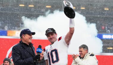 New England Patriots AFC Championship Trophy Presentation