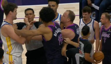 Joe Ingles and Quinten Post get into it then Joe says "I'll slap the sh*t outta you"