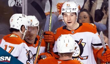 Ducks' Rookie Beckett Sennecke Nets First Career Hat Trick Vs. Flames